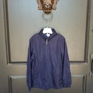 BOYS L 12/14 NAVY WINDBREAKER HIDEAWAY HOOD